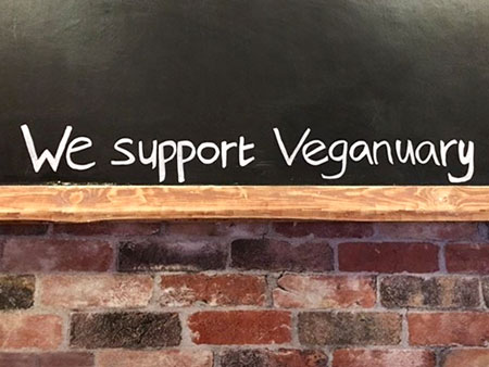 We Support Veganuary at Greens Hebden Bridge